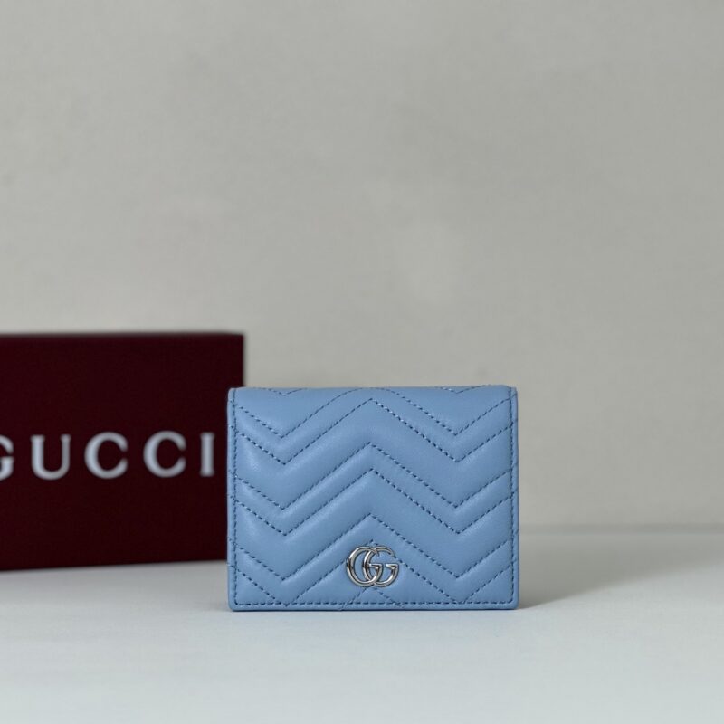 GUCCI 专柜品质，顶级原单货，实物实拍！466492浅蓝羊皮