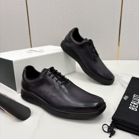 BERLUTI  Metropolitan 图纹皮革牛津鞋