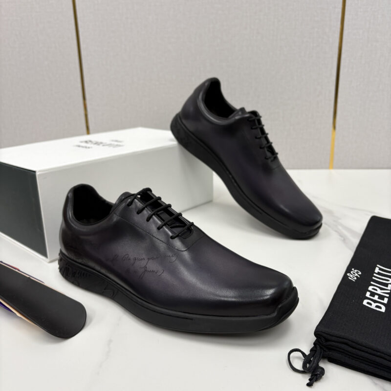 BERLUTI  Metropolitan 图纹皮革牛津鞋