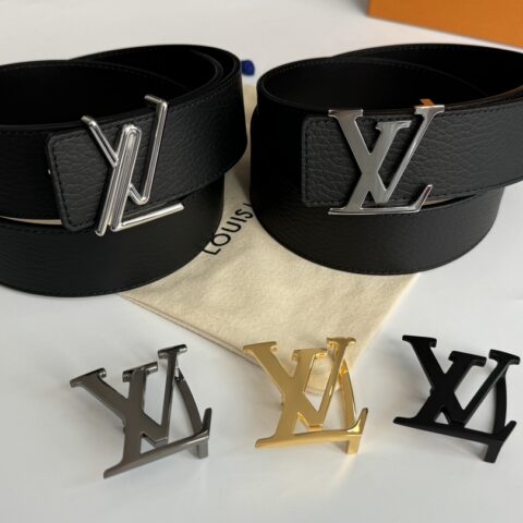 LV 路易威登 男士腰带 原厂荔枝纹/黑色小牛皮平纹底