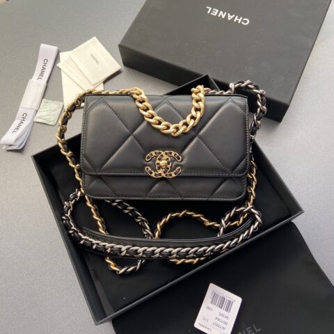CHANEL 小香进口意大利皮 3267 黑色羊皮金色五金