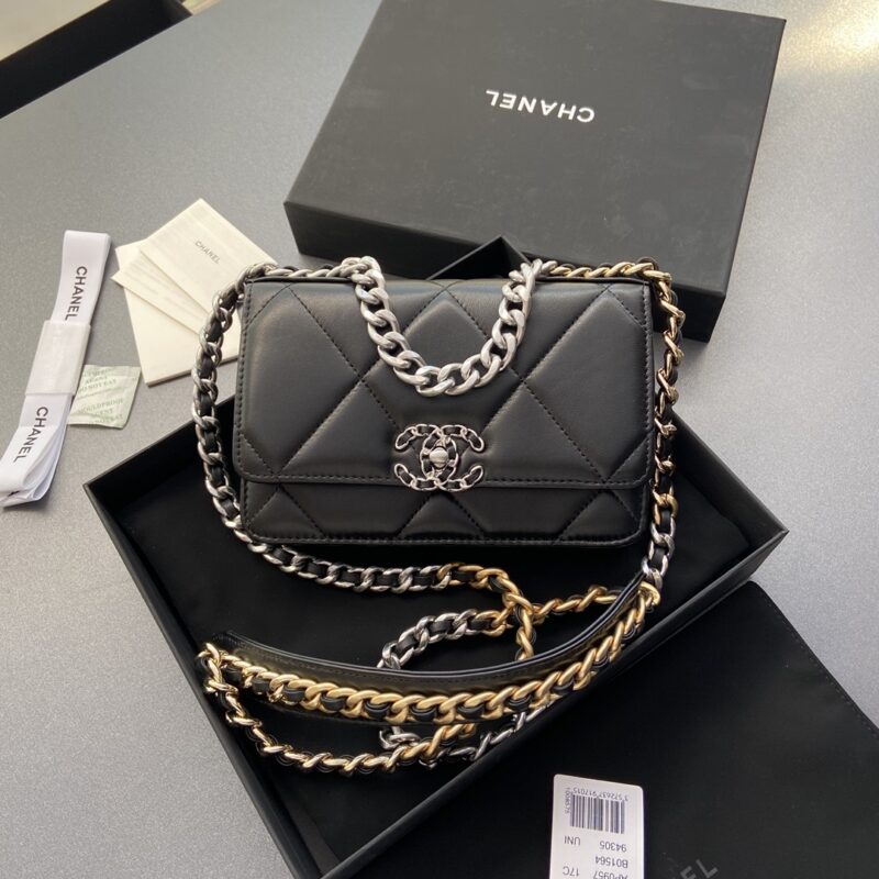 CHANEL 小香进口意大利皮 3267 黑色羊皮銀色五金