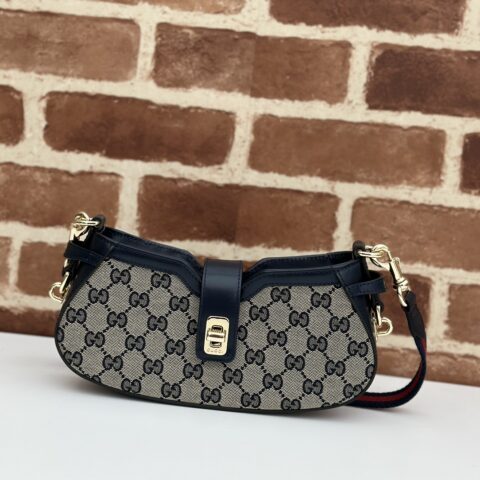 GUCCI 专柜品质，顶级原单货，实物实拍！786015蓝布/蓝皮