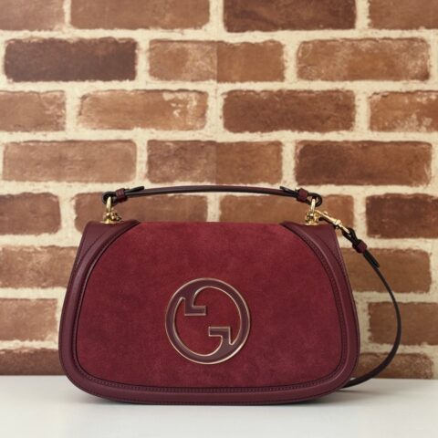 GUCCI 专柜品质，顶级原单货，实物实拍！款号815719酒红磨砂