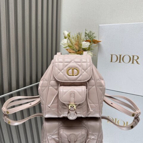 DIOR 全新Caro双肩背包 型号:6302 粉色小号