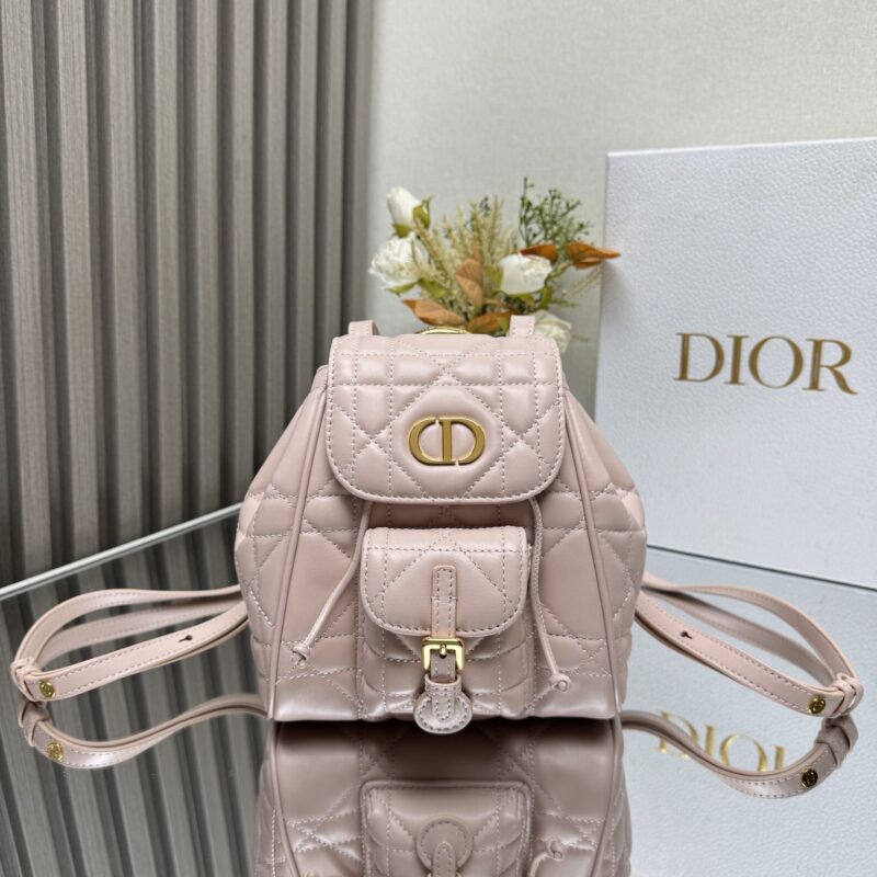 DIOR 全新Caro双肩背包 型号:6302 粉色小号