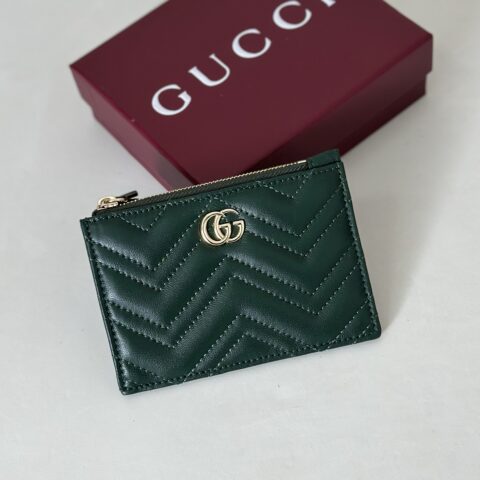 GUCCI 专柜品质，顶级原单货，实物实拍！款号837747深绿羊皮