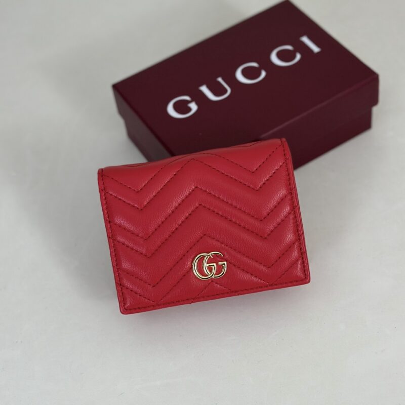 GUCCI 专柜品质，顶级原单货，实物实拍！466492亮红羊皮