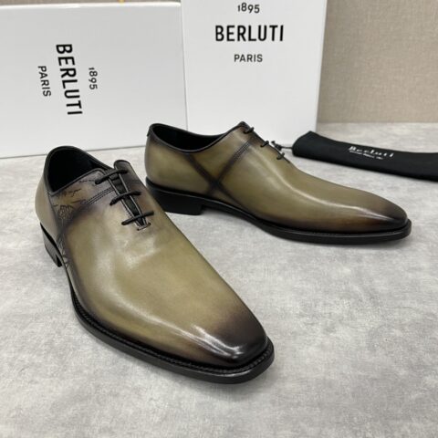 BERLUTI 最新款商务正装皮鞋 布洛克雕花牛津鞋