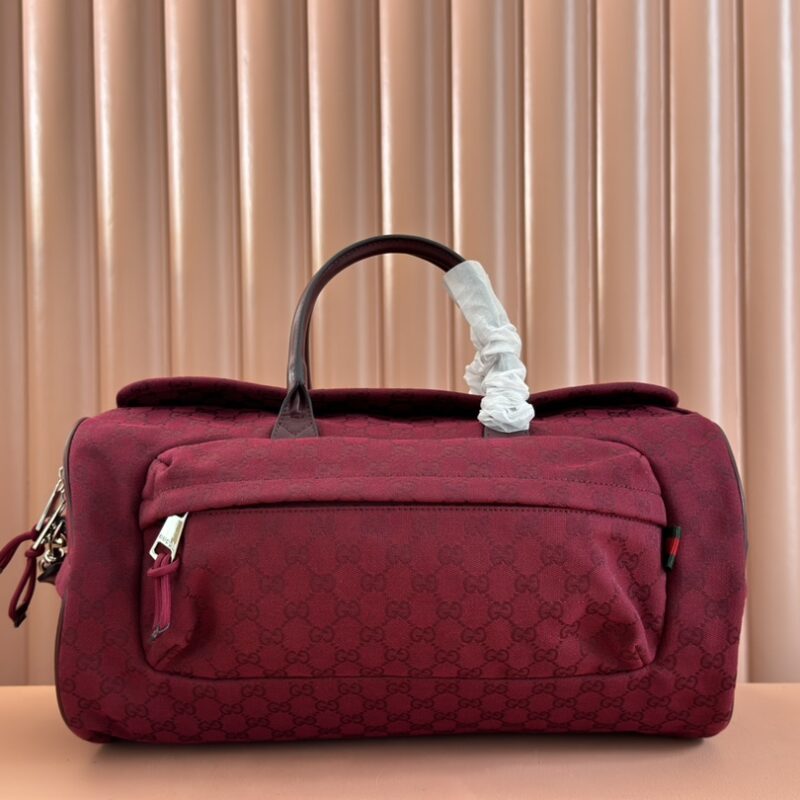 GUCCI GG旅行包 型号:800185 杏布啡/原厂皮 中号