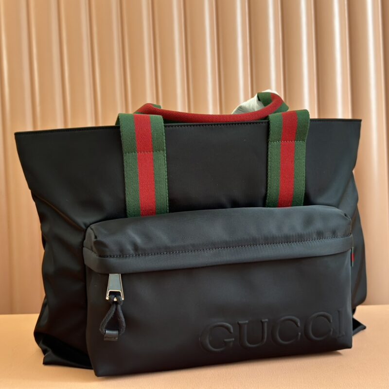 GUCCI GG托特包秋冬男士系列 型号:802166 红色/帆布 大号