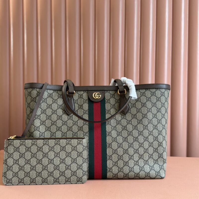 GUCCI  Ophidia 购物袋 款号631685啡布