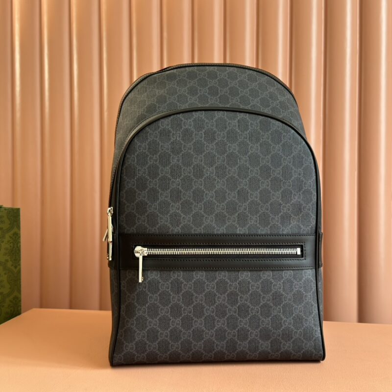 GUCCI GG背包 经典GG Supreme帆布 型号:792123 黑色/pvc