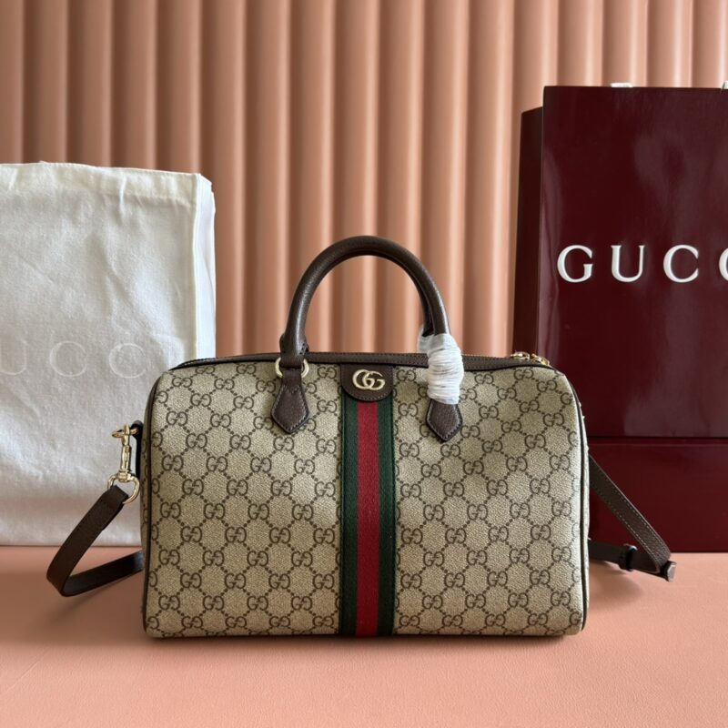 GUCCI Ophidia系列 型号:836824 啡红PVC