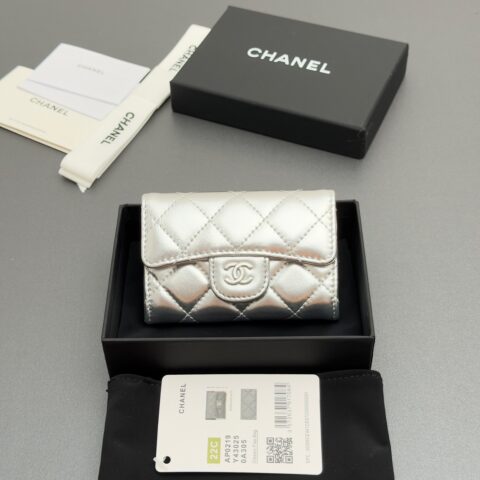 CHANEL 小香进口意大利皮 AP0219 银色羊皮银色钢唛