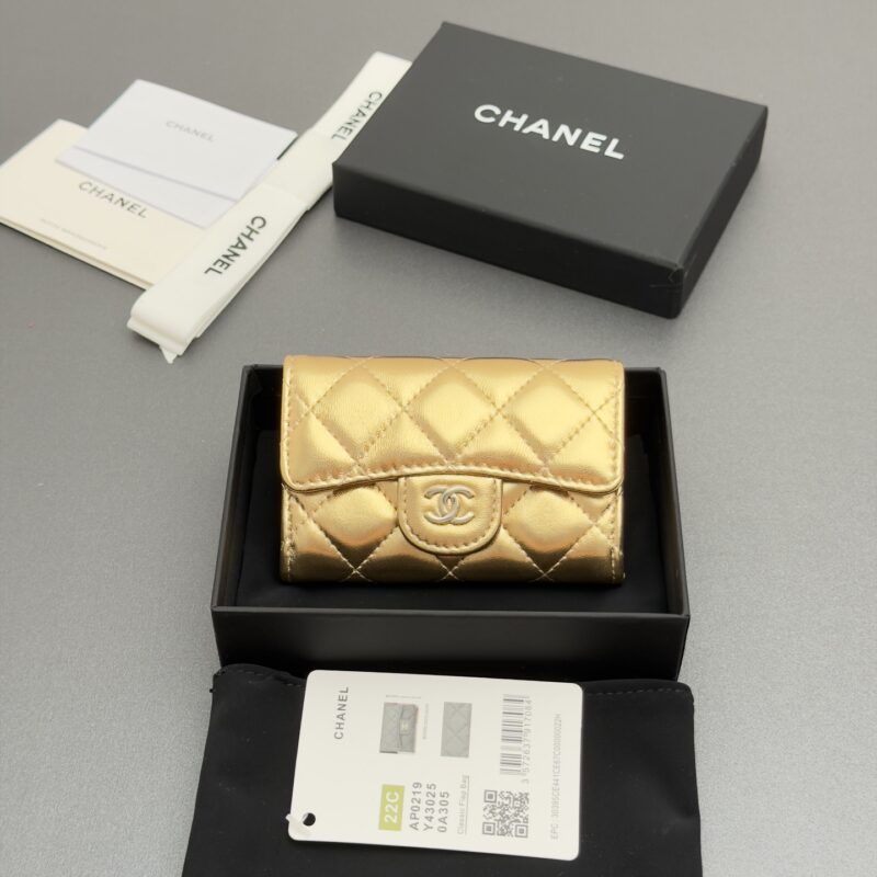 CHANEL 小香进口意大利皮 AP0219 金色羊皮金色钢唛