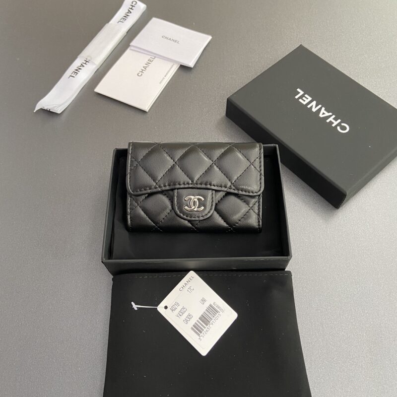 CHANEL 小香进口意大利皮 AP0219 黑羊皮銀色钢唛