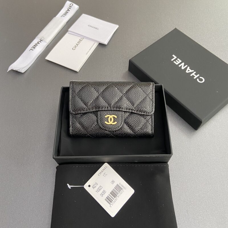 CHANEL 小香进口意大利皮 AP0219 黑球纹金色钢唛
