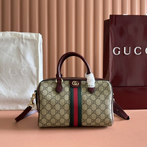 GUCCI Ophidia系列 型号:836825 啡红/PVC