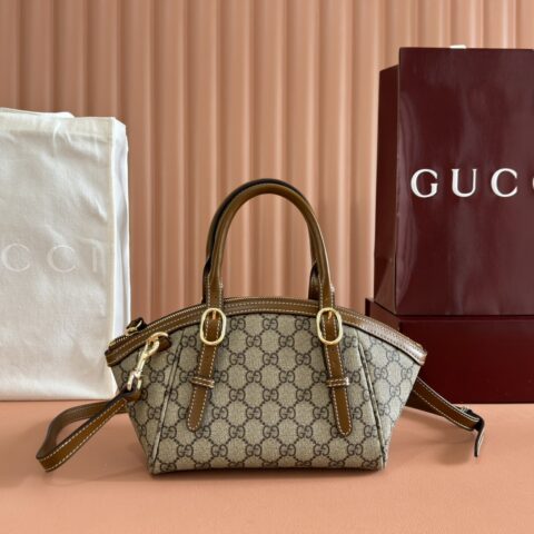GUCCI Padlock系列 型号：839005 啡棕pvc/原厂皮