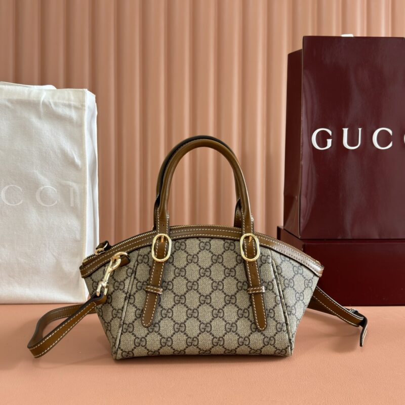 GUCCI Padlock系列 型号：839005 啡棕pvc/原厂皮