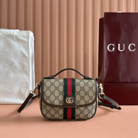 GUCCI Ophidia系列 型号:836843 啡pvc