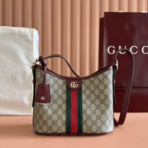GUCCI Ophidia系列 型号:836872 啡安可拉红/pvc