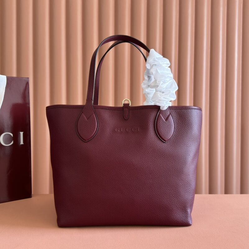 GUCCI  Totissima系列 型号：839112 酒红皮/原厂皮