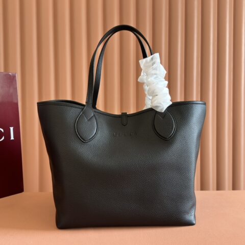 GUCCI Totissima系列 型号：839112 杏布棕皮/原厂皮