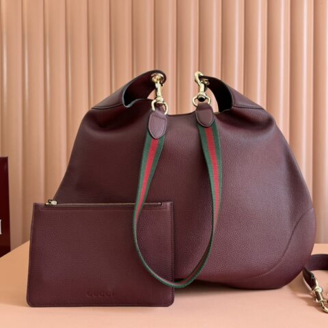 GUCCI Body双锁扣中号肩背包 型号:815924帆布克皮/原厂皮