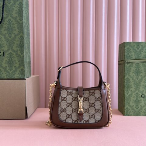 GUCCI Jackie 1961系列 型号：675799 677027 棕色/水钻