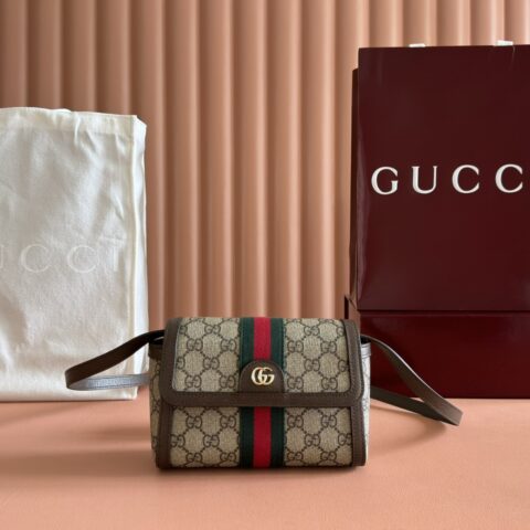 GUCCI Ophidia系列 型号:838599 啡棕/pvc