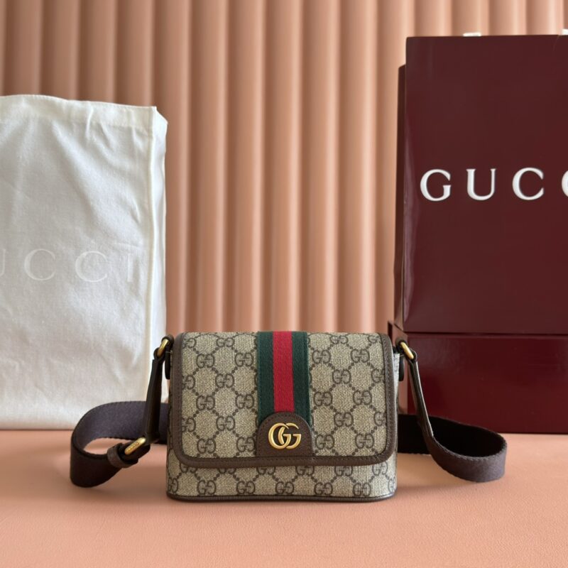 GUCCI Ophidia系列 型号：838599 啡棕/pvc