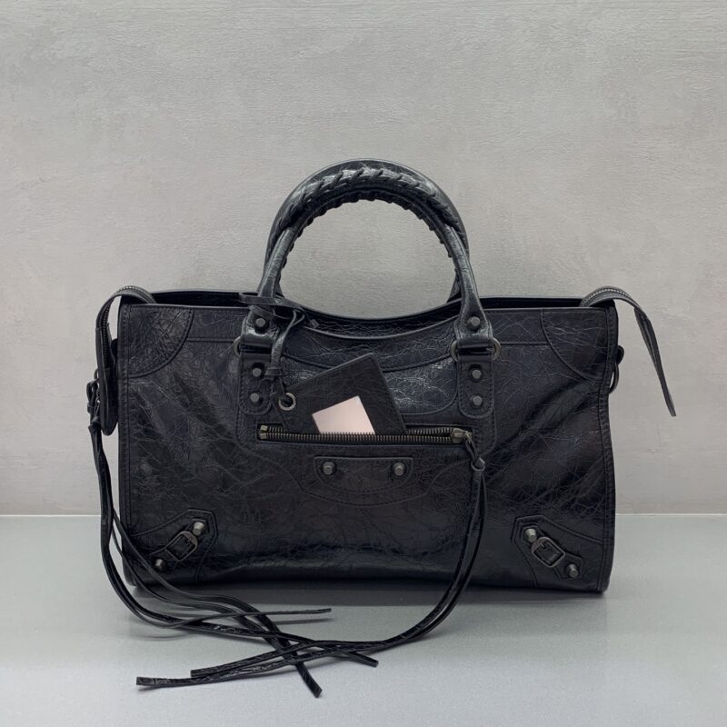 Baleciagna 𝗟𝗘 𝗖𝗜𝗧𝗬 款号:084021 【中号黑色古铜扣】