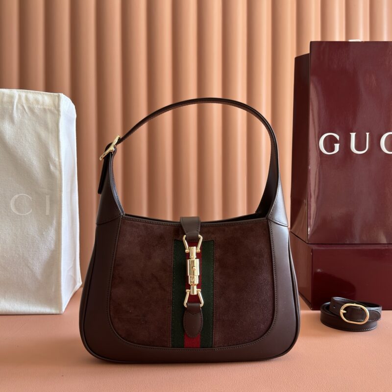 GUCCI Jackie 1961系列 型号:820415 深咖啡/磨砂