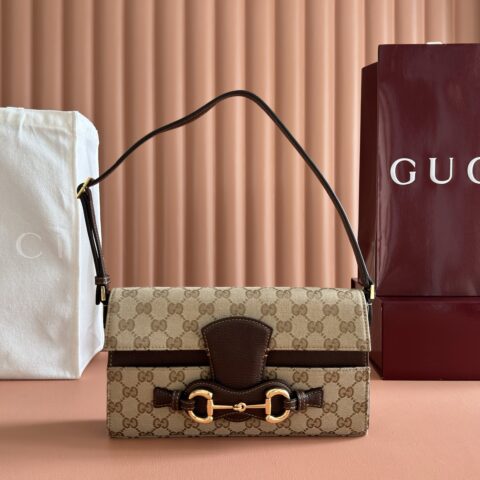 GUCCI  Primavera系列 型号：A0020Y 杏布/棕色