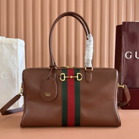 GUCCI Borsetto系列 型号:866734 棕色全皮