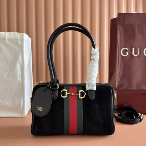 GUCCI GG小号手袋 型号:866732 黑皮磨砂