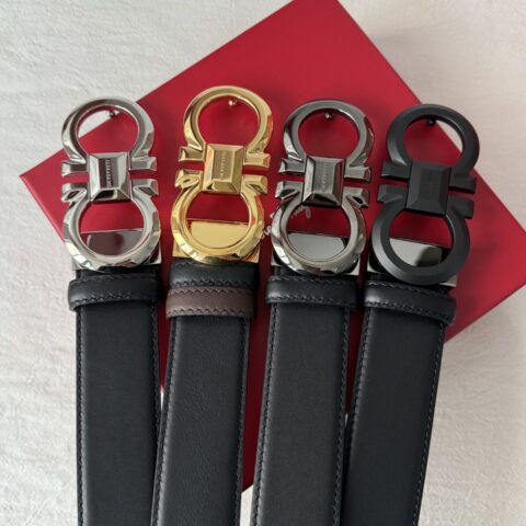 Ferragamo菲拉格慕男士专柜对版新款logo金属扣