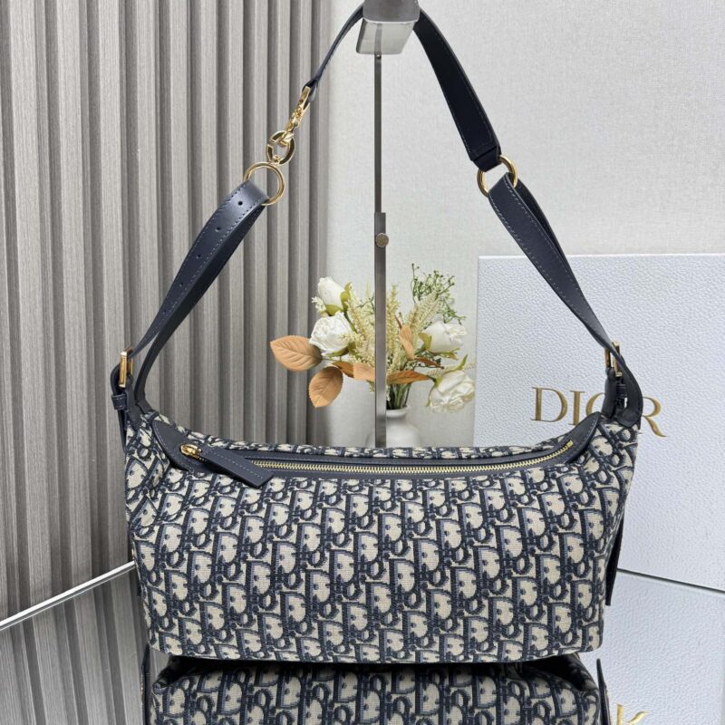 DIOR 流浪包布兰 型号:2417 中号蓝布