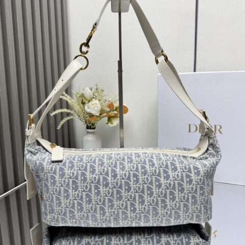 DIOR 流浪包布兰 型号:2417 中号蓝色酒椰草