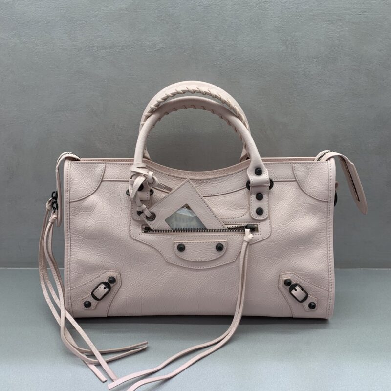 Baleciagna 𝗟𝗘 𝗖𝗜𝗧𝗬 款号:084021 【中号粉色古铜扣】