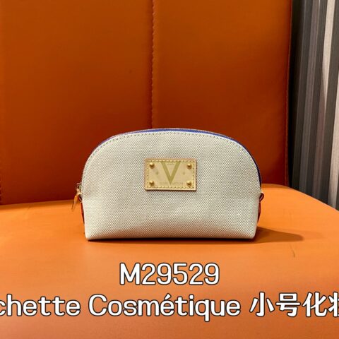 【原单精品】M29529杏色蓝色 小号化妆包 Pochette Cosmétique 小号化妆包