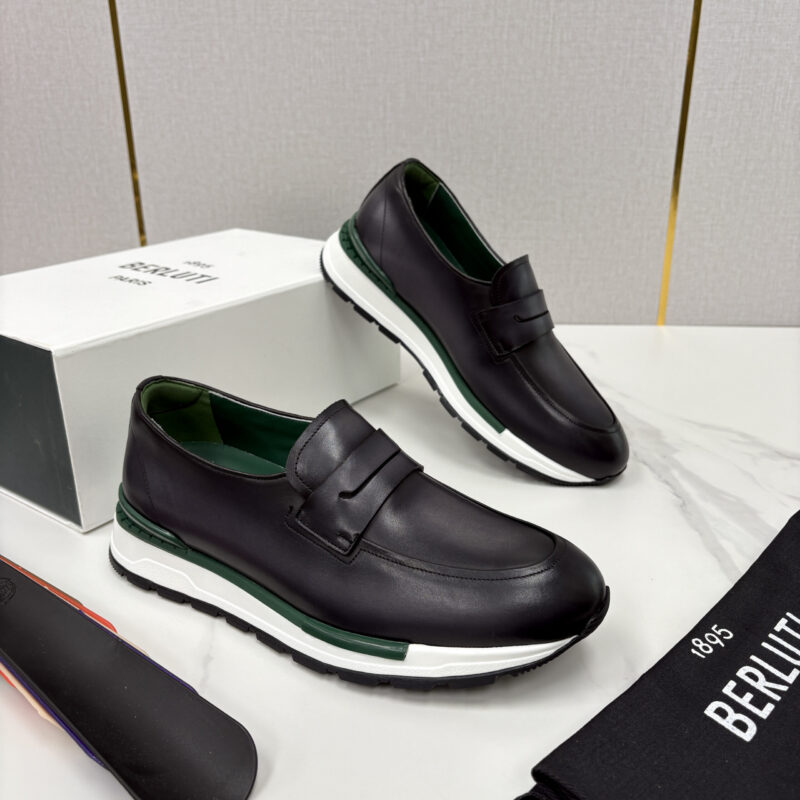 BERLUTI  Fast Track皮革乐福运动鞋