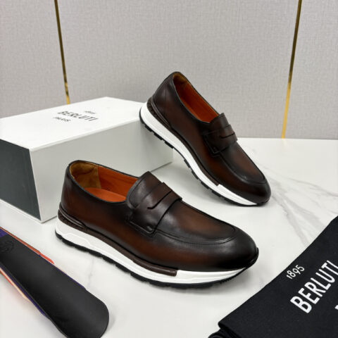BERLUTI  Fast Track皮革乐福运动鞋