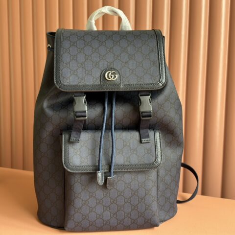 GUCCI Ophidia系列大号GG背包 型号：792104 蓝色/pvc