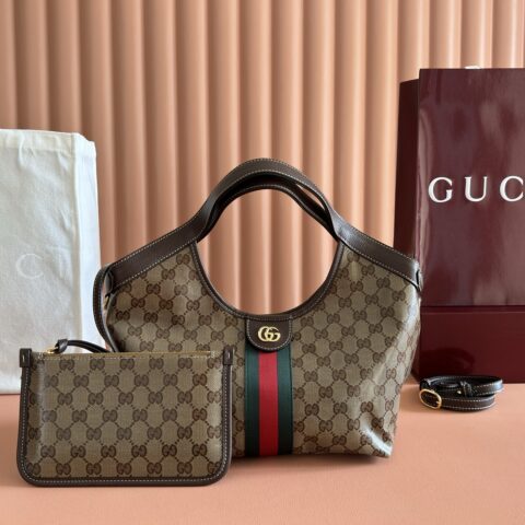 GUCCI Giglio系列手袋 型号:860845 水晶/棕色