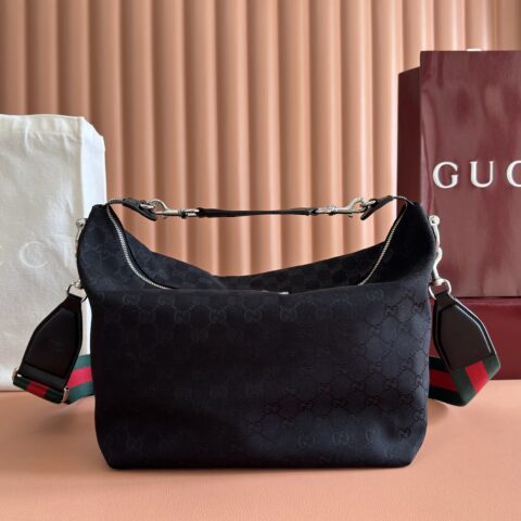 GUCCI Brera系列 型号：866938黑布/棕色