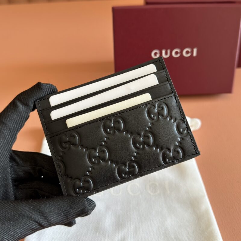 GUCCI GG Emblem系列 型号:850187黑色压花