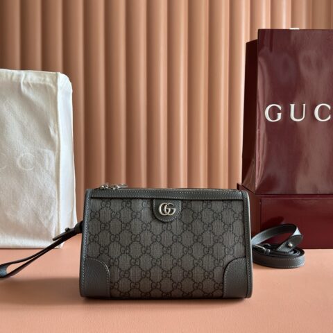 GUCCI Ophidia系列GG邮差包 型号：752581 灰色/pvc